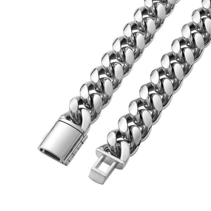 white gold cuban bracelet