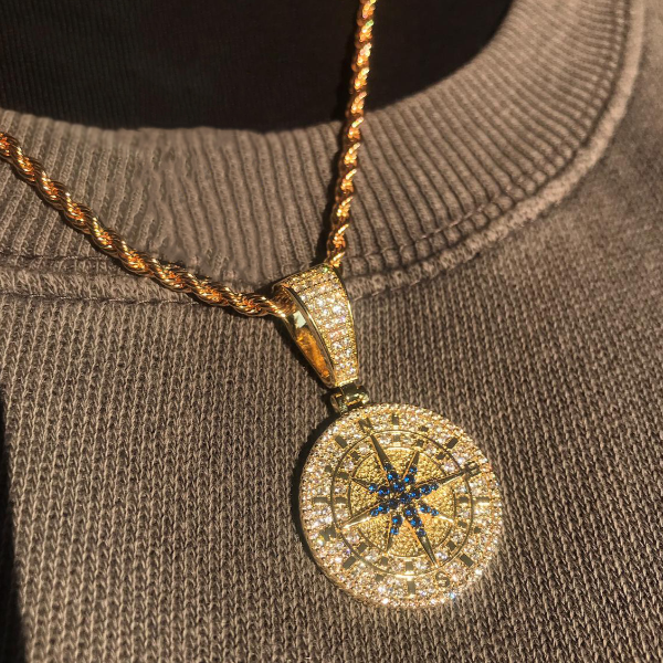 Gold Compass Pendant