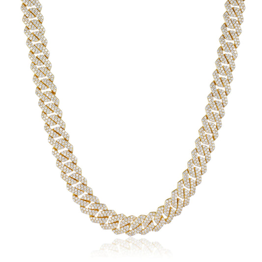 CUBAN PRONG CHAIN - [GOLD 15mm]