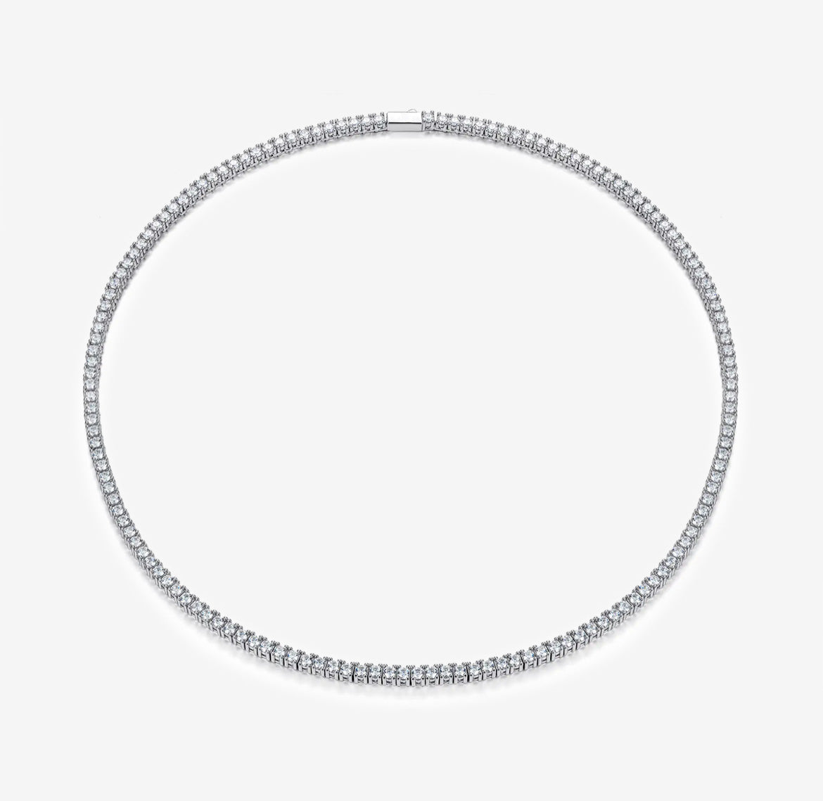 womens 3mm tennis necklace