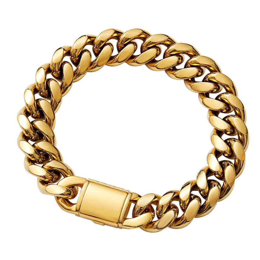 gold cuban bracelet
