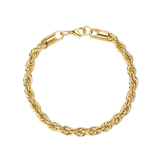 5mm gold rope bracelet