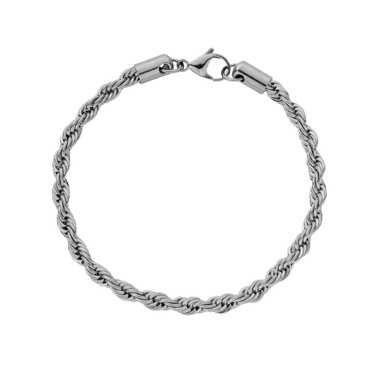 silver rope bracelet