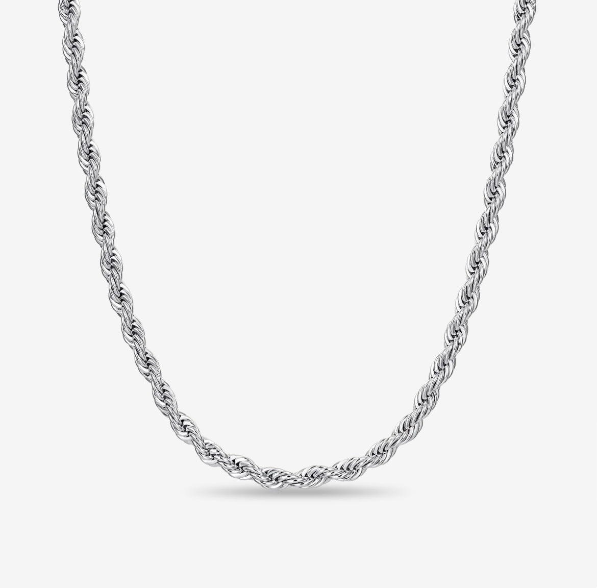 white gold rope chain