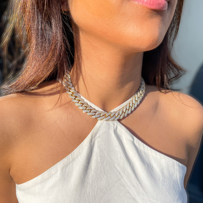 CUBAN PRONG CHAIN - [GOLD 15mm]