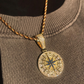 Gold Compass Pendant 
