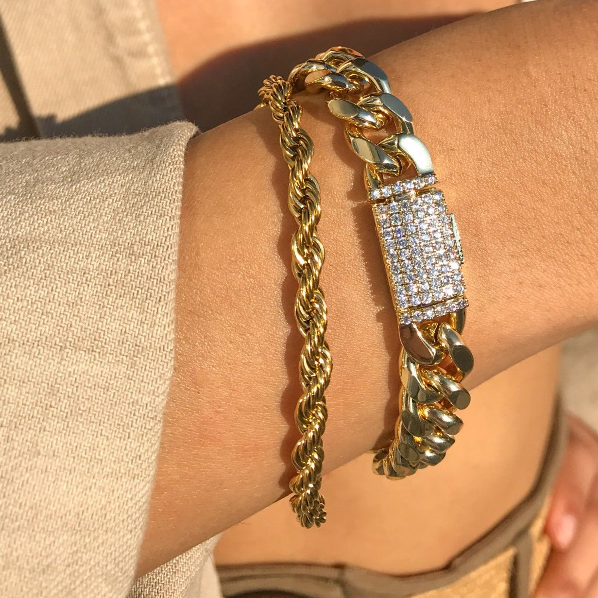 gold rope bracelet