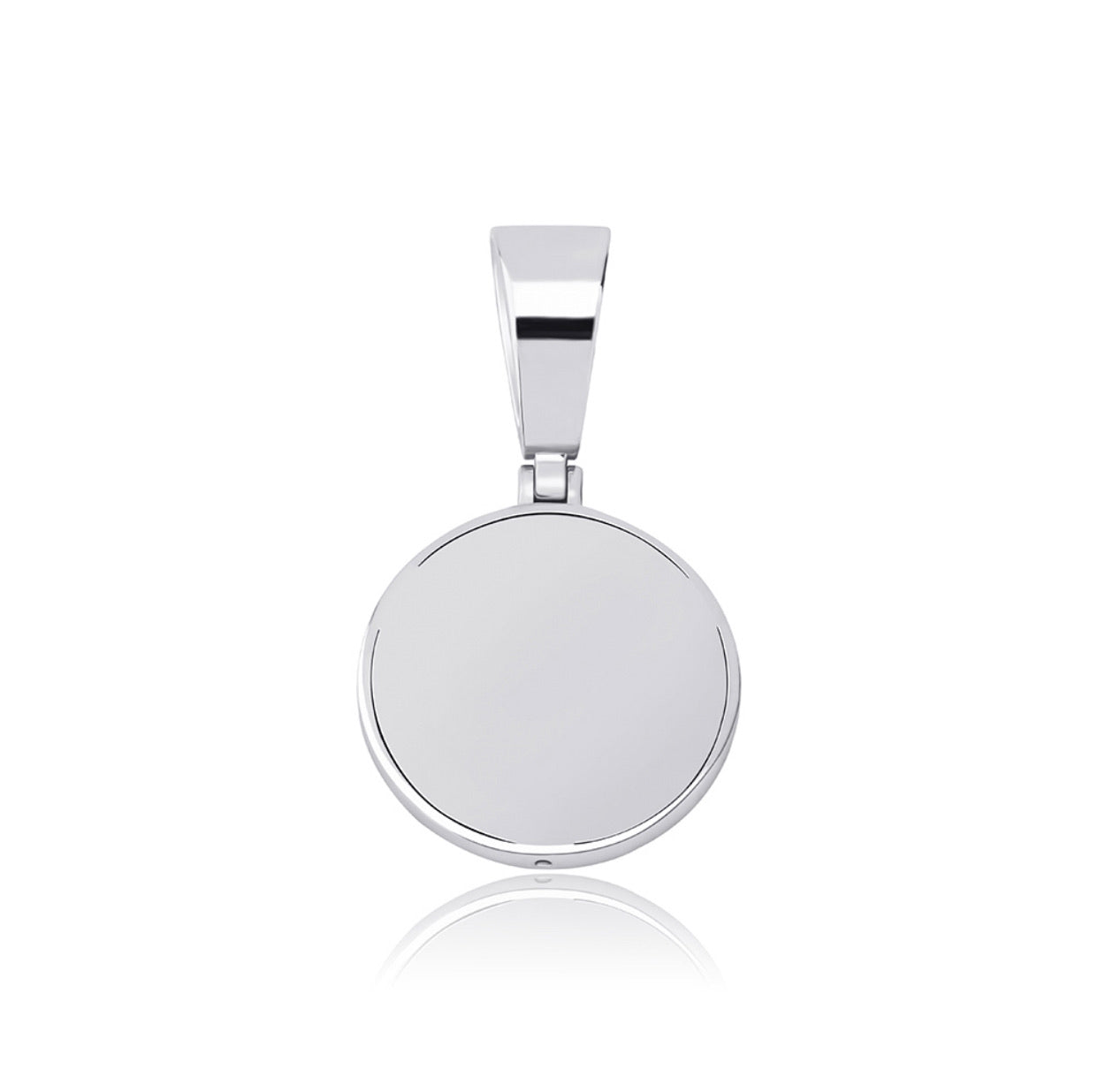 Rear of White gold Compass Pendant 